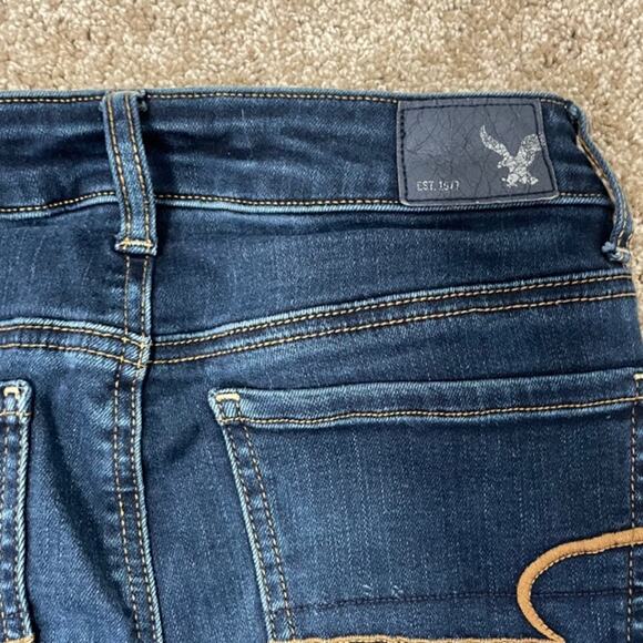 American Eagle Skinny Jegging Dark Wash Jeans Size 2 Long - Picture 6 of 10